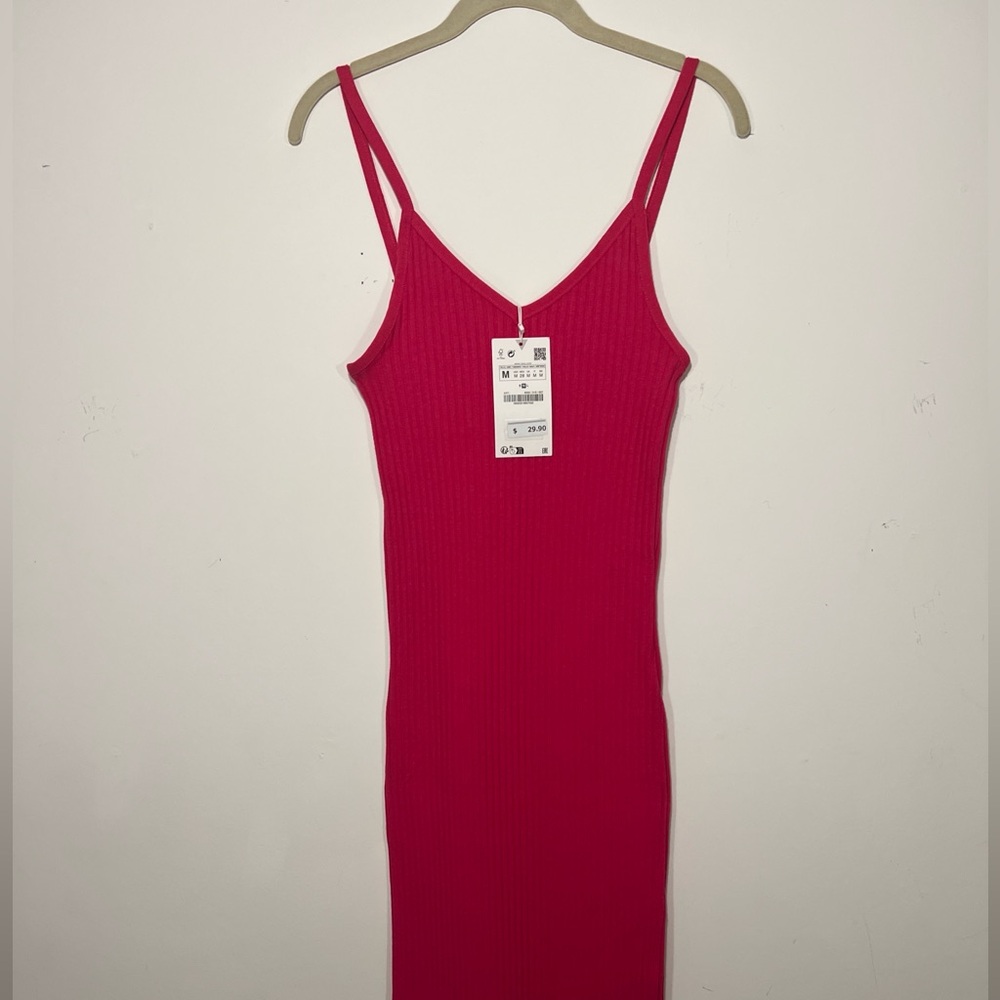 Zara Fuchsia Ribbed Knit Top - Picture 5 of 5